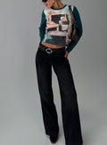 Anelli Low Rise Straight Leg Jeans Washed Black