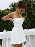 Rashida Strapless Mini Dress White