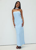 Legacies Strapless Maxi Dress Icy Blue