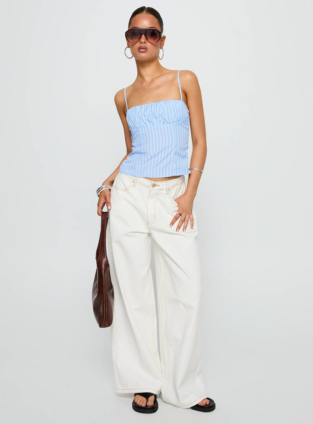Isolabella Top Blue Stripe