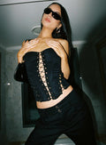 Eden Lace Up Corset Black