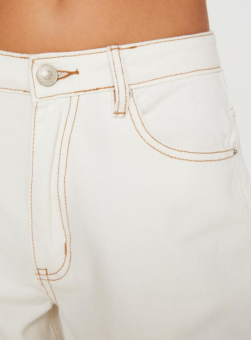 Naylor Wide Leg Jeans Cream Tall