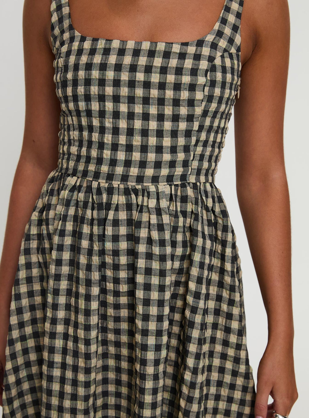 Cartmel Check Maxi Dress Black / Cream Tall