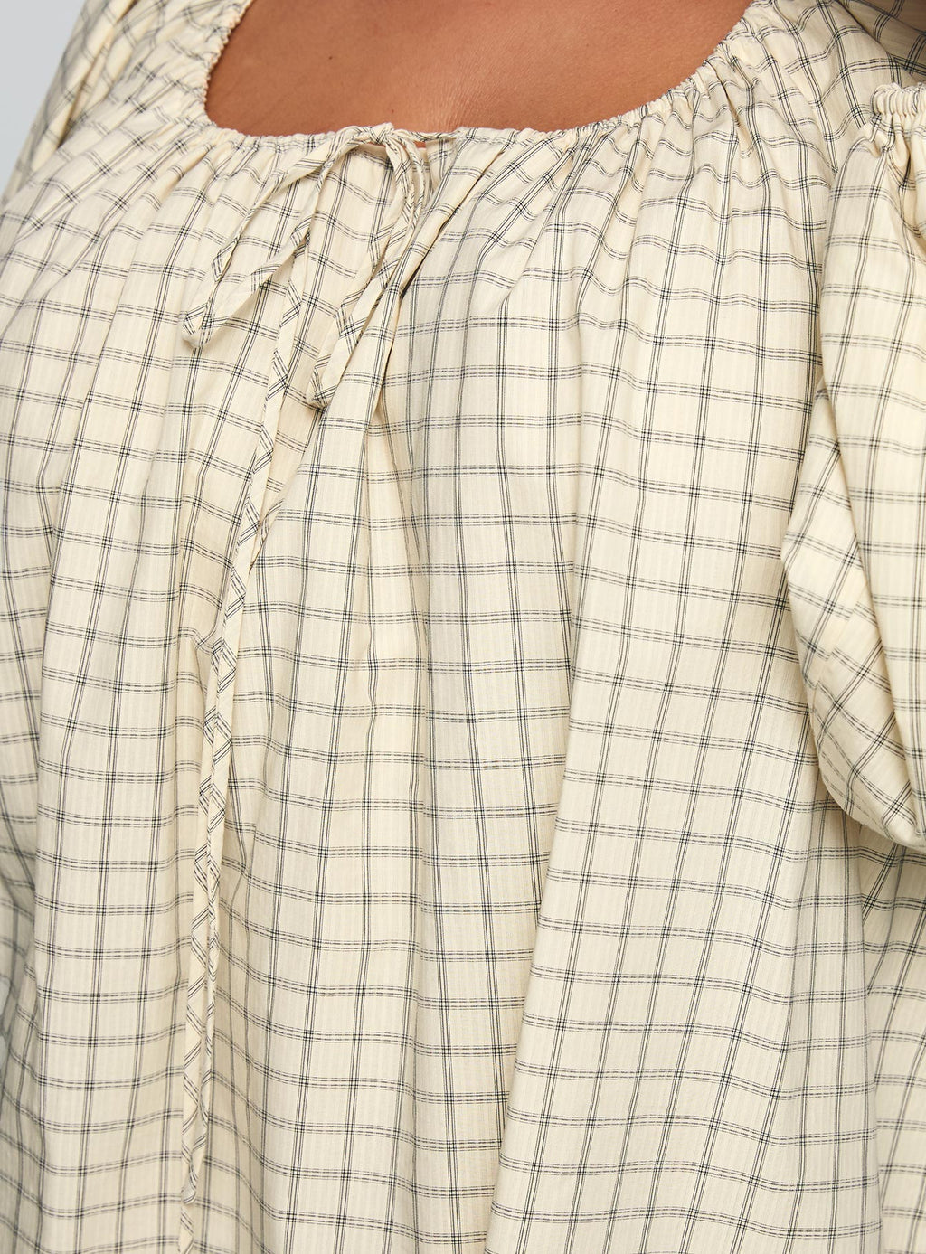 Preacher Playsuit White Check Curve