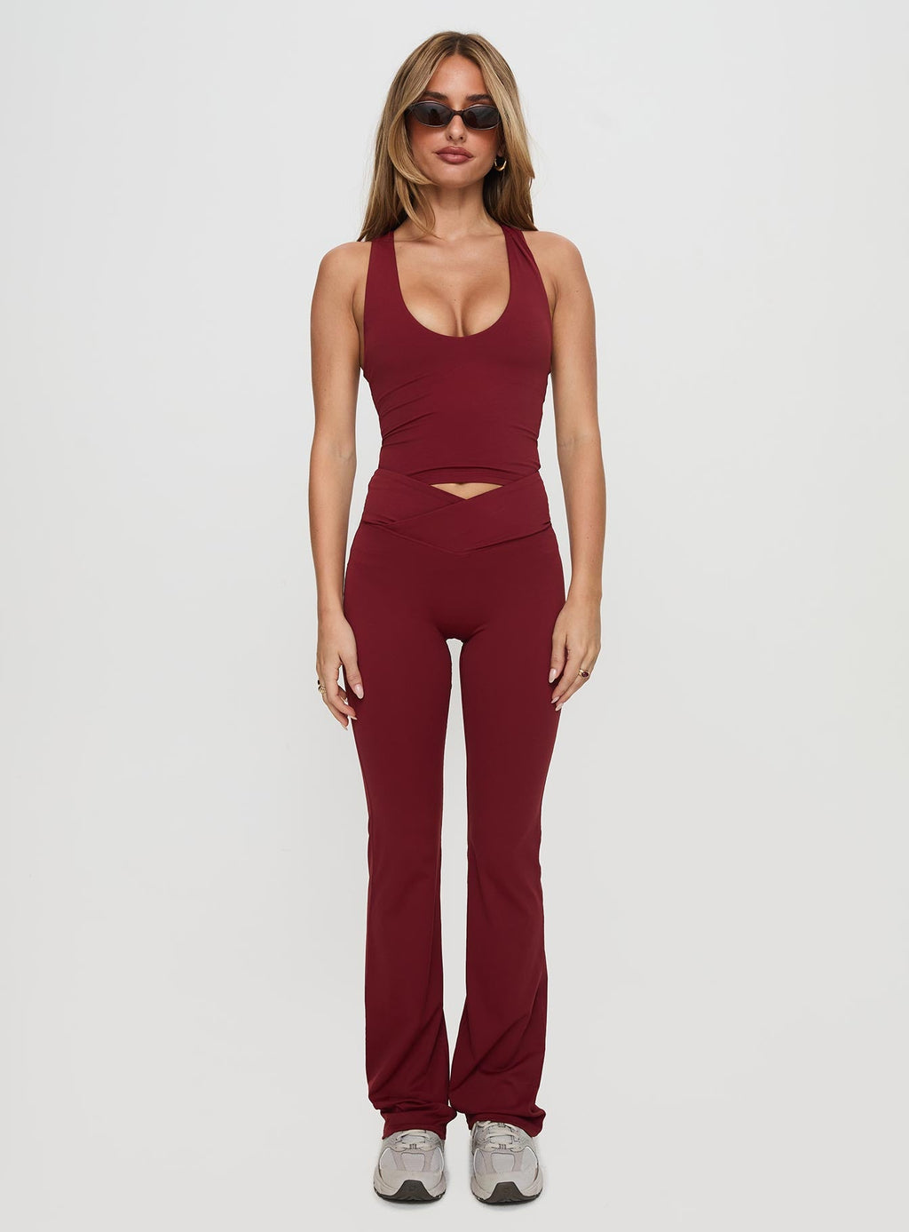 Fast Track Longline Active Tank Top Red