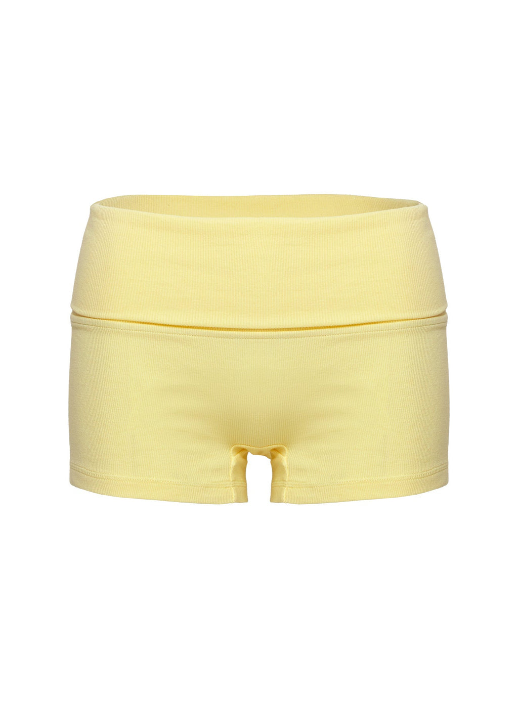 Baseline Low Rise Rib Shorts Yellow