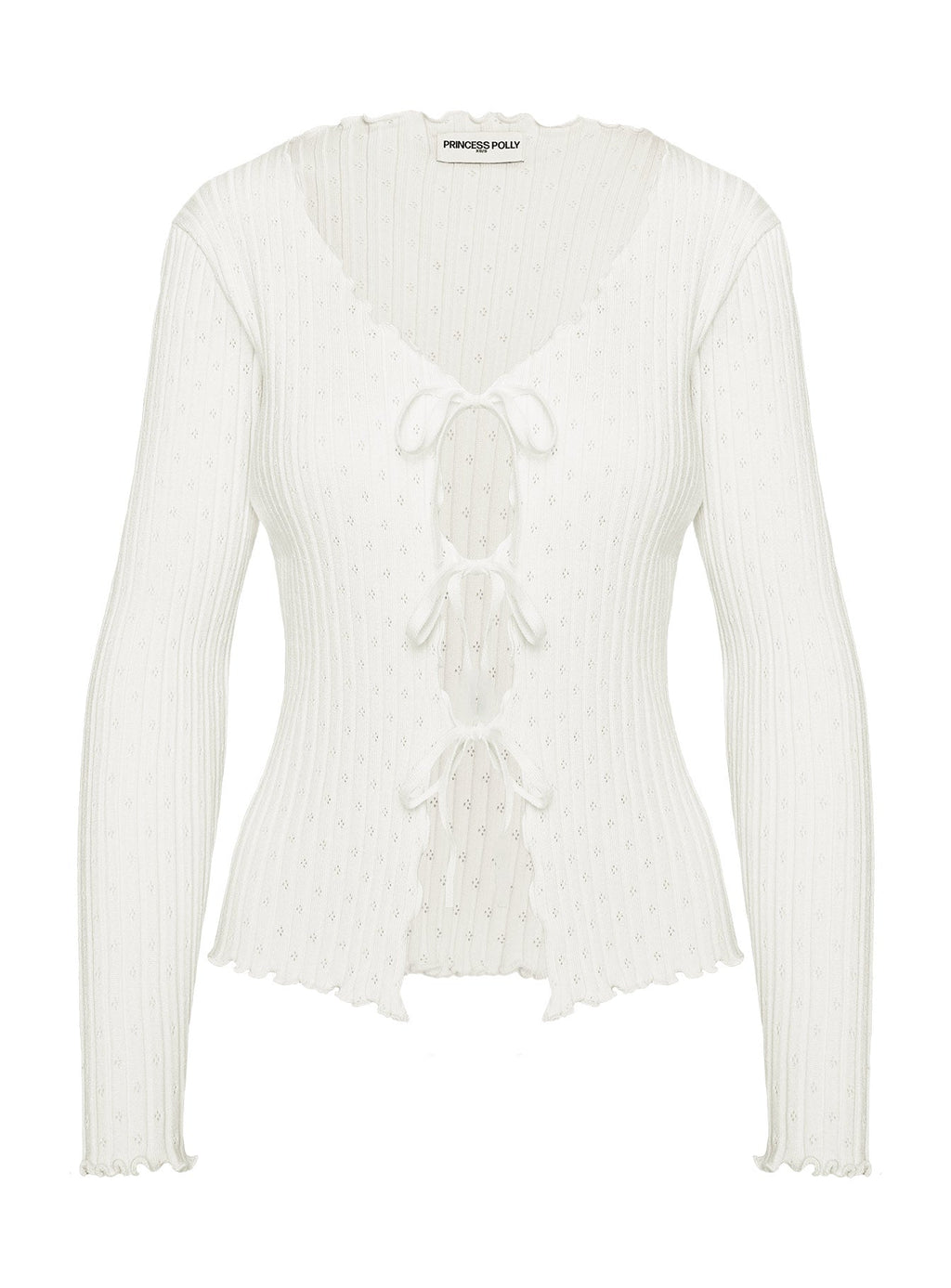 Girl Gone Wild Long Sleeve Top White