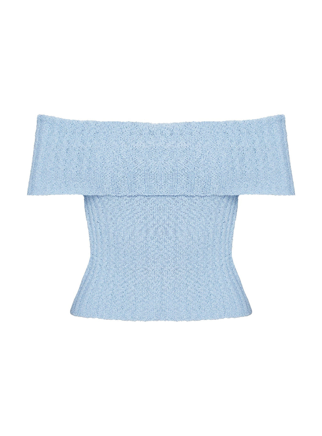 Murmur Off Shoulder Top Blue
