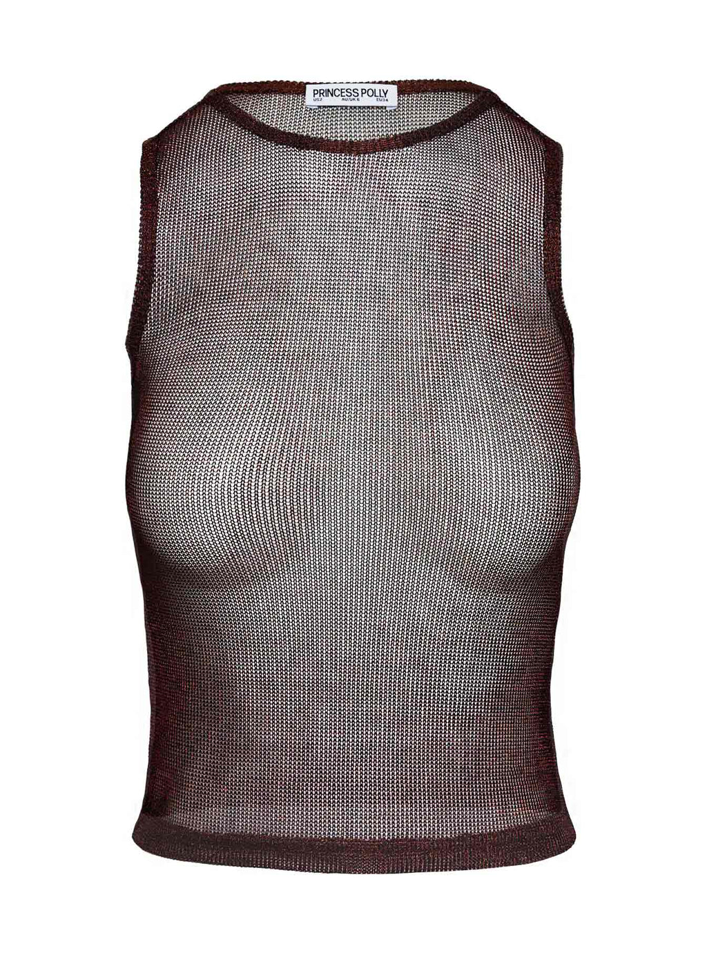 Perfect Mirage Sheer Top Brown