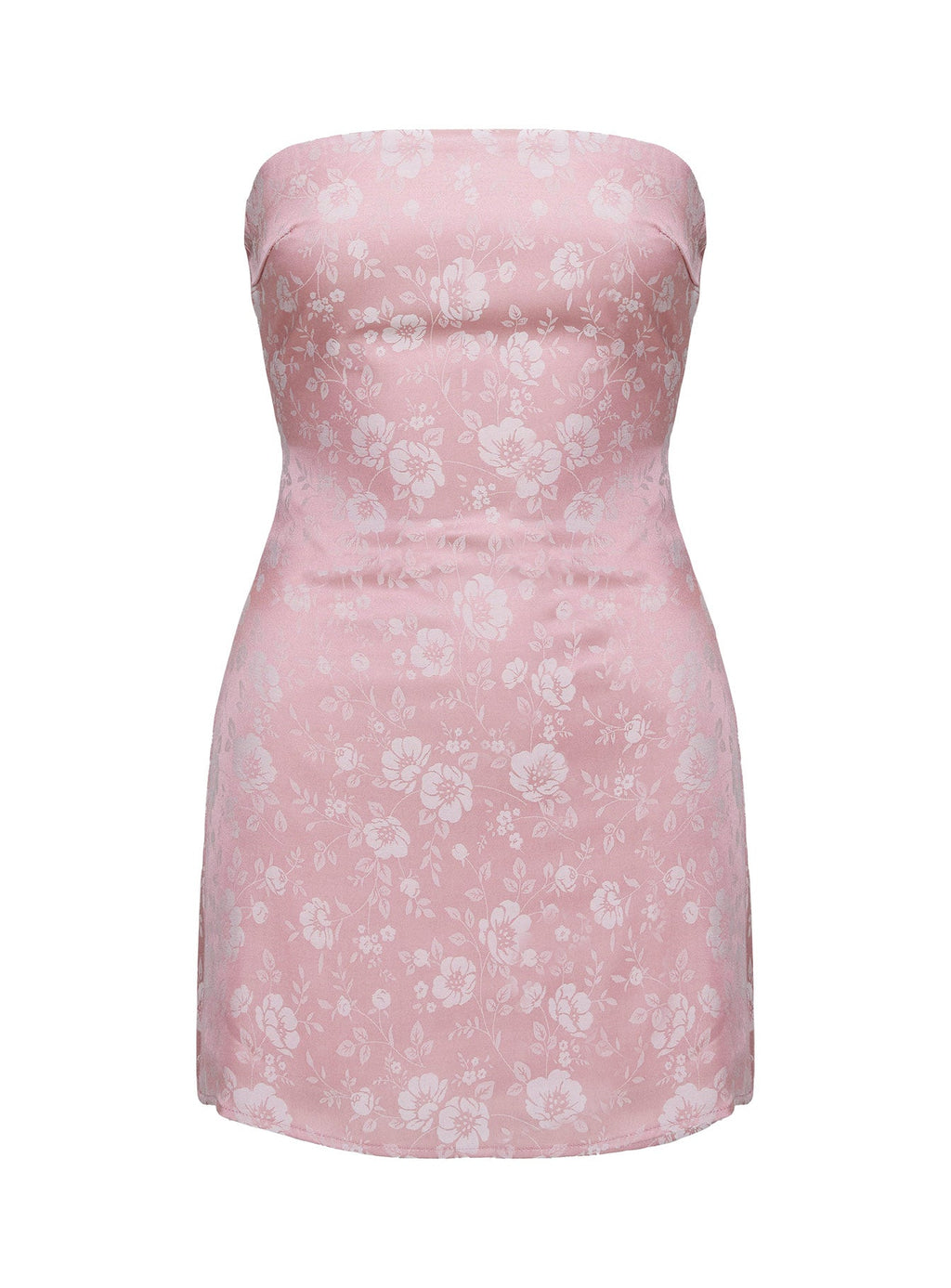 Ramie Strapless Mini Dress Dusty Pink Tall