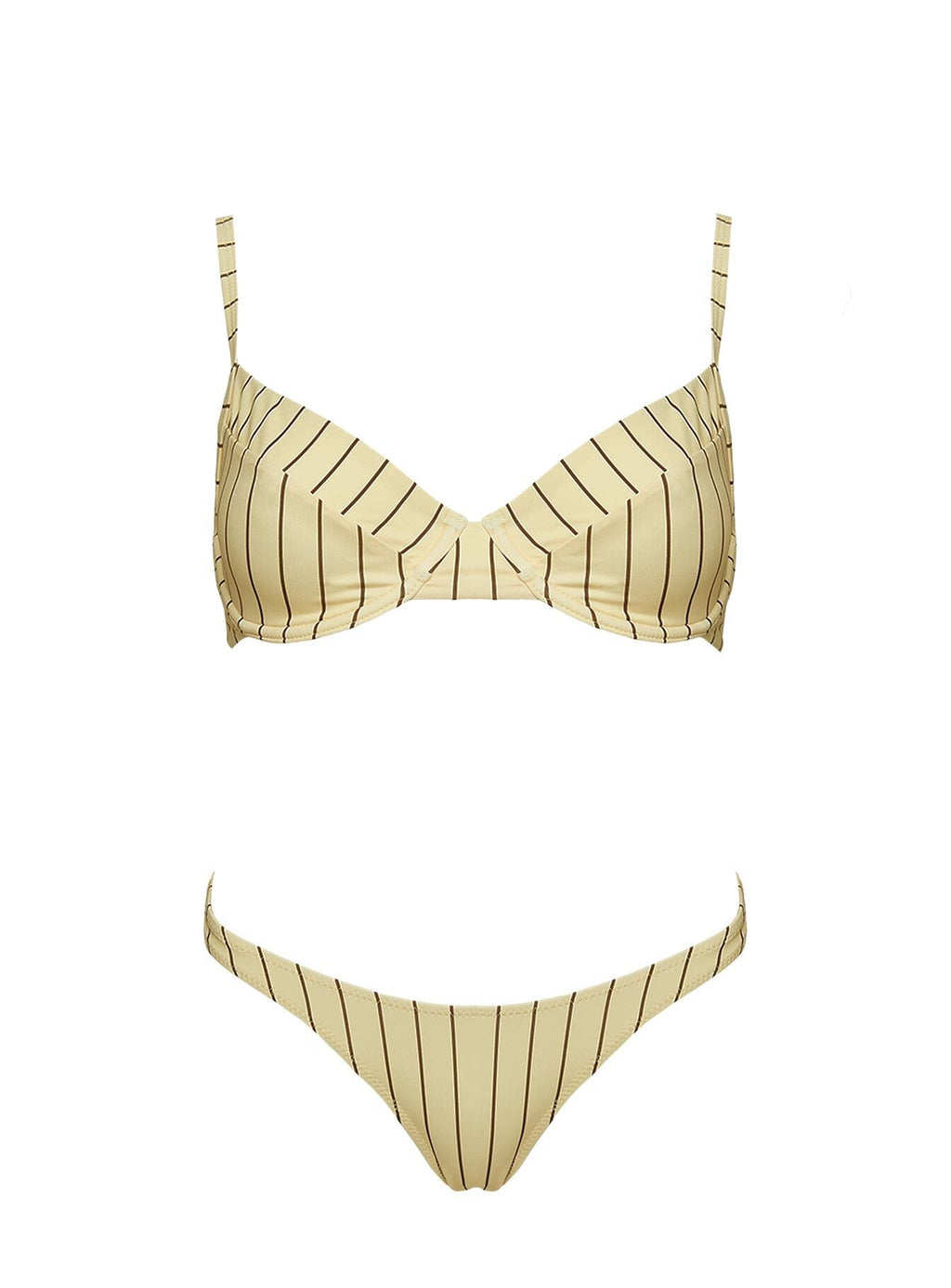 The Deep End Bikini Bottoms Yellow Stripe